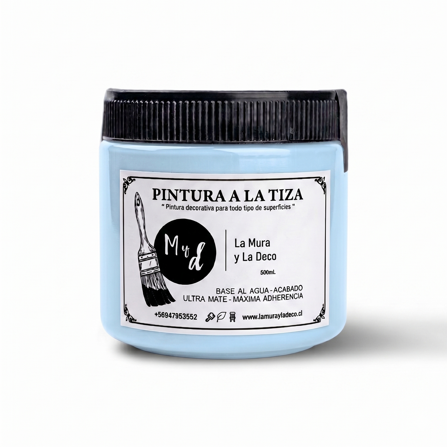 Pintura Efecto Tiza CELESTE PIEDRA - 500 ml