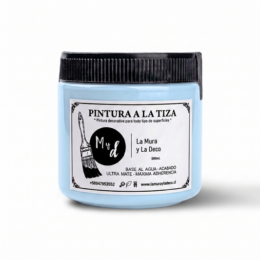 Pintura Efecto Tiza CELESTE PIEDRA - 500 ml