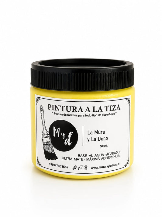 Pintura Efecto Tiza AMARILLO VIBRANTE - 500 ml