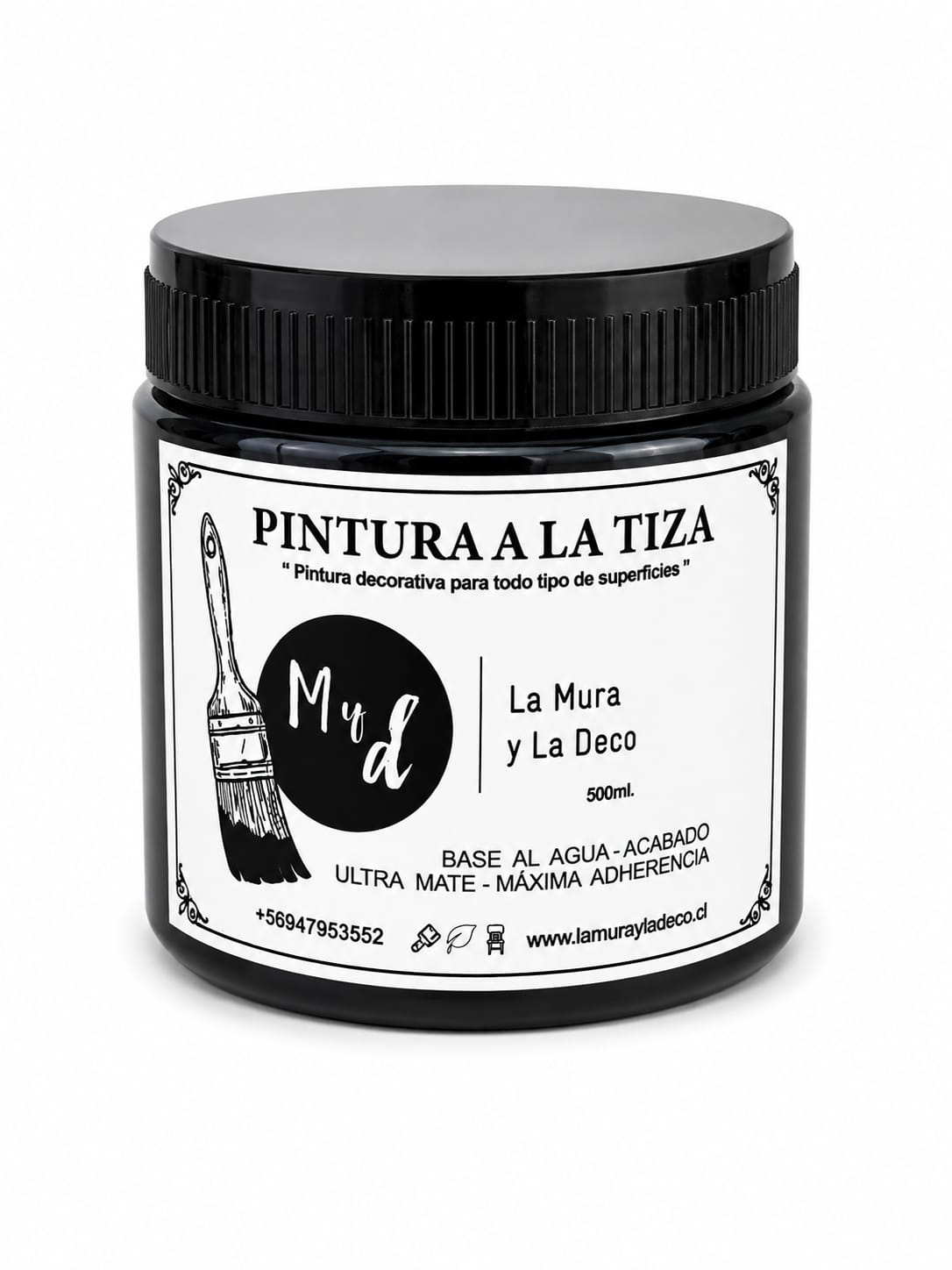 Pintura Efecto Tiza NEGRO PURO - 200 ml