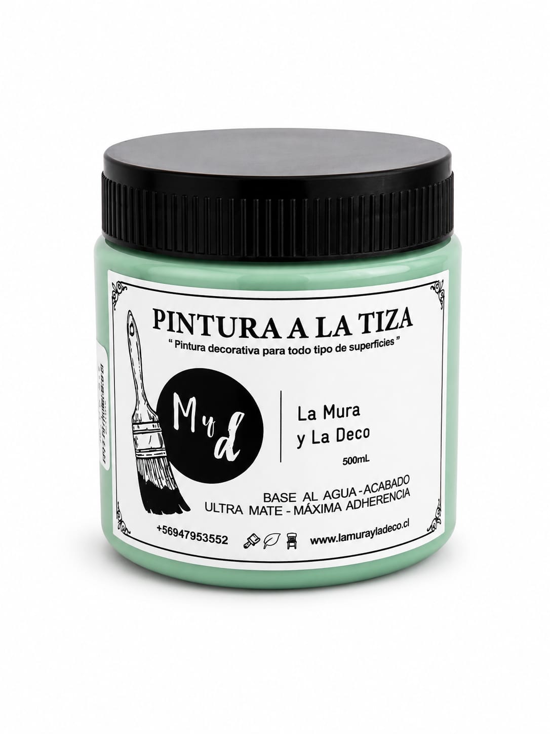 Pintura Efecto Tiza VERDE LAGUNA - 200 ml