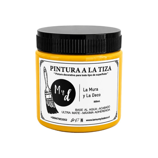 Pintura Efecto Tiza Amarillo Dijon 500 ml - La Mura y La Deco