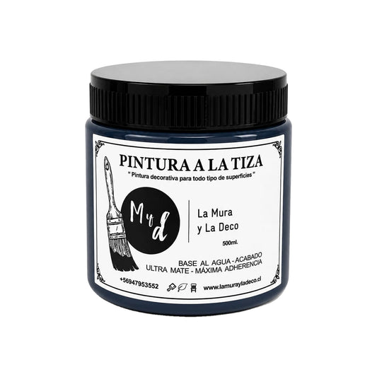 Pintura Efecto Tiza Azul Oscuro 500 ml - La Mura y La Deco