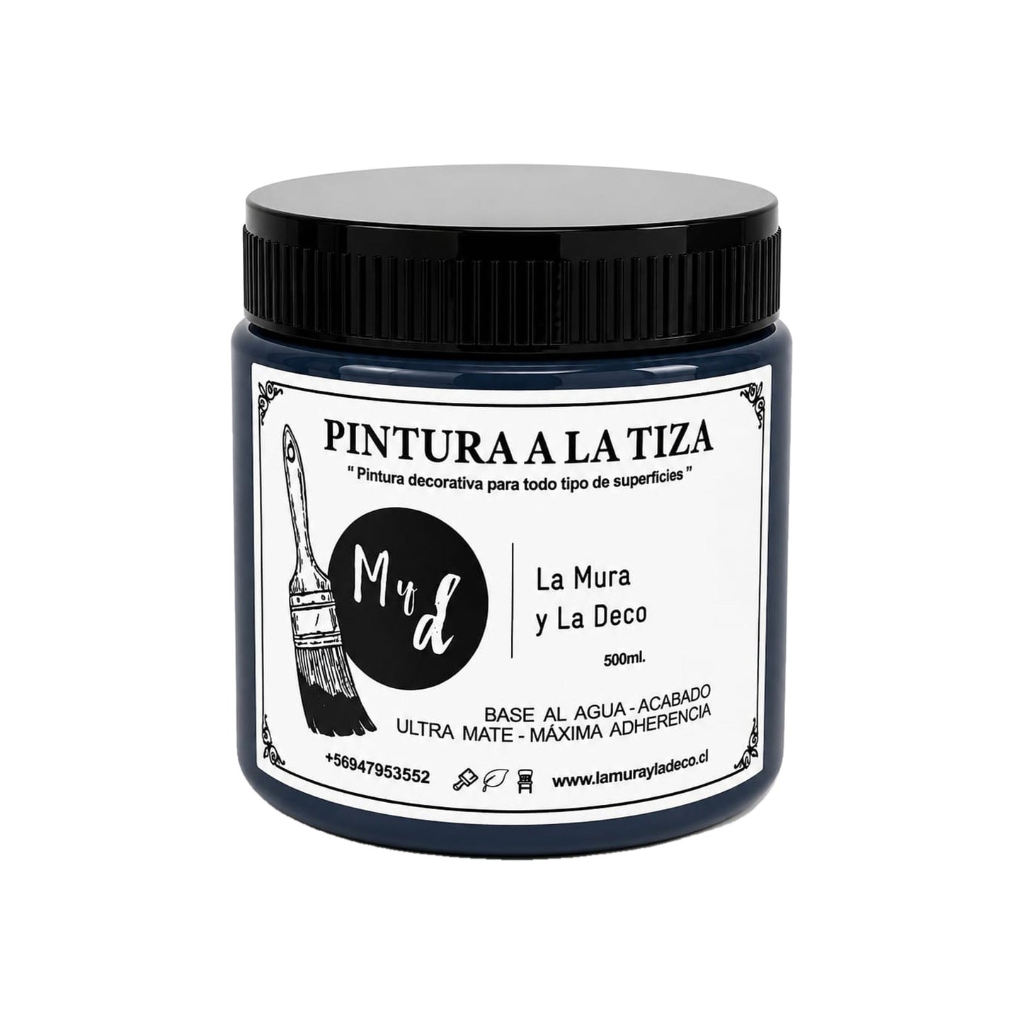 Pintura Efecto Tiza Azul Oscuro 200 ml - La Mura y La Deco
