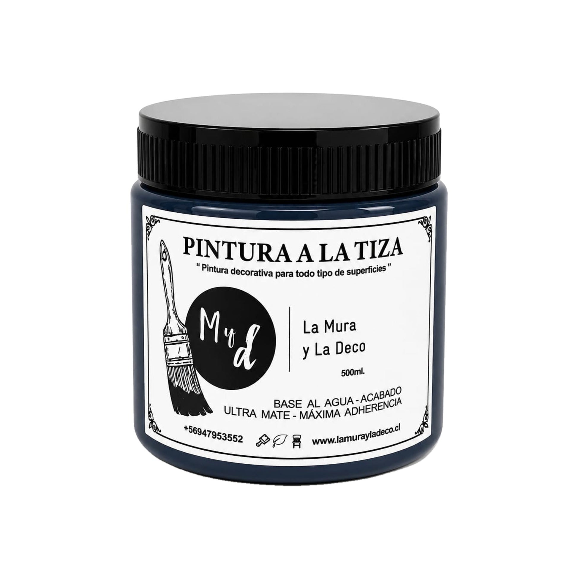Pintura Efecto Tiza Azul Oscuro 200 ml - La Mura y La Deco