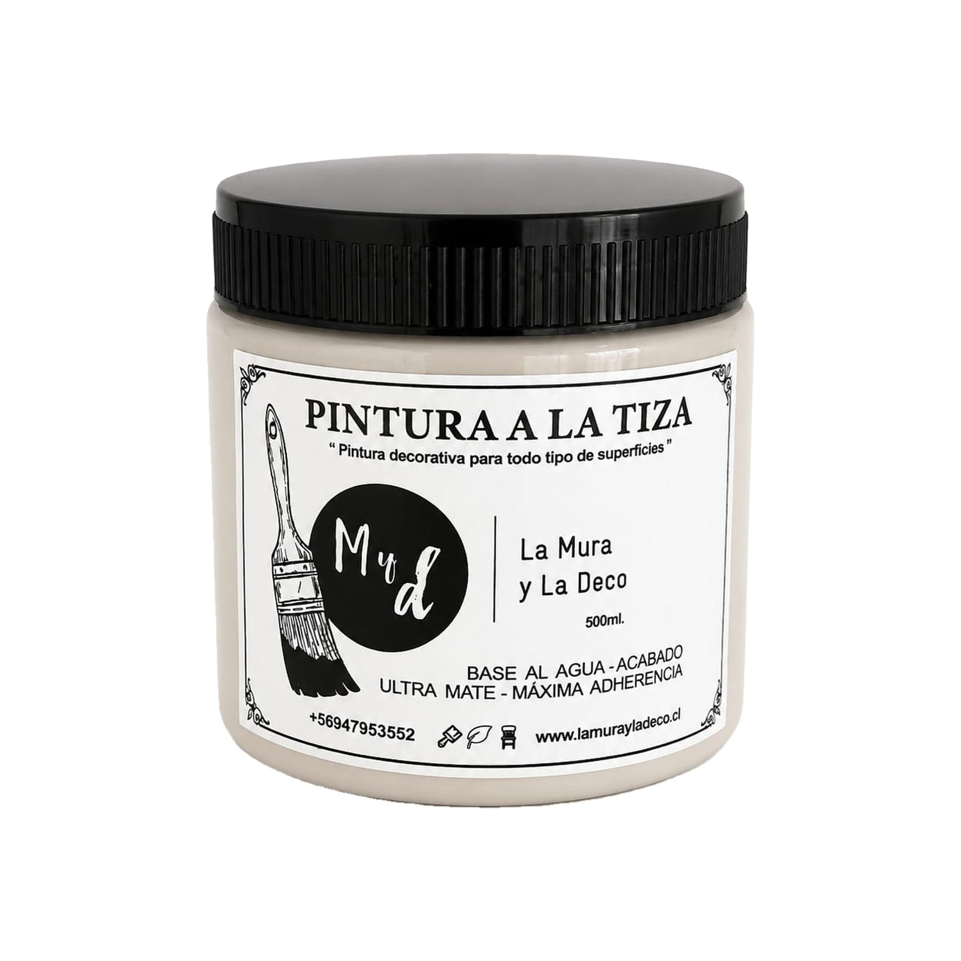 Pintura Efecto Tiza Blanco Arena 500 ml - La Mura y La Deco
