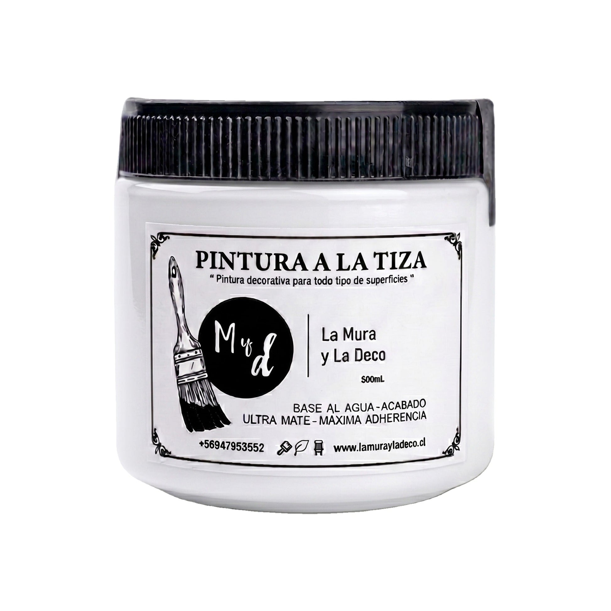 Pintura Efecto Tiza Blanco Nieve 200 ml - La Mura y La Deco