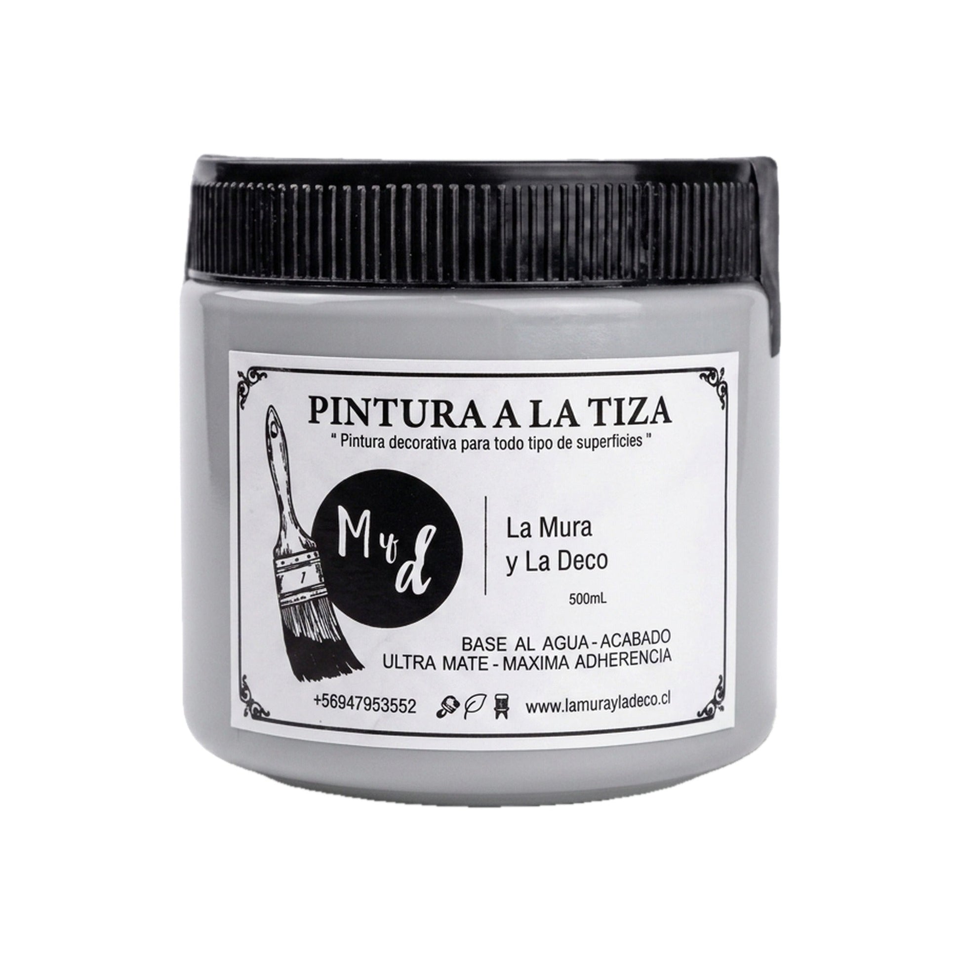 Pintura Efecto Tiza Gris Antiguo 200 ml - La Mura y La Deco