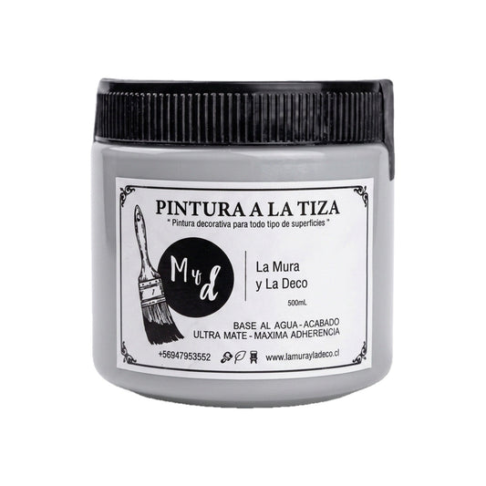 Pintura Efecto Tiza Gris Antiguo 200 ml - La Mura y La Deco