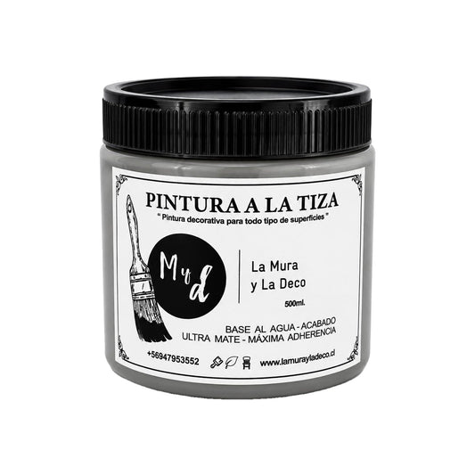 Pintura Efecto Tiza Gris Marengo 500 ml - La Mura y La Deco