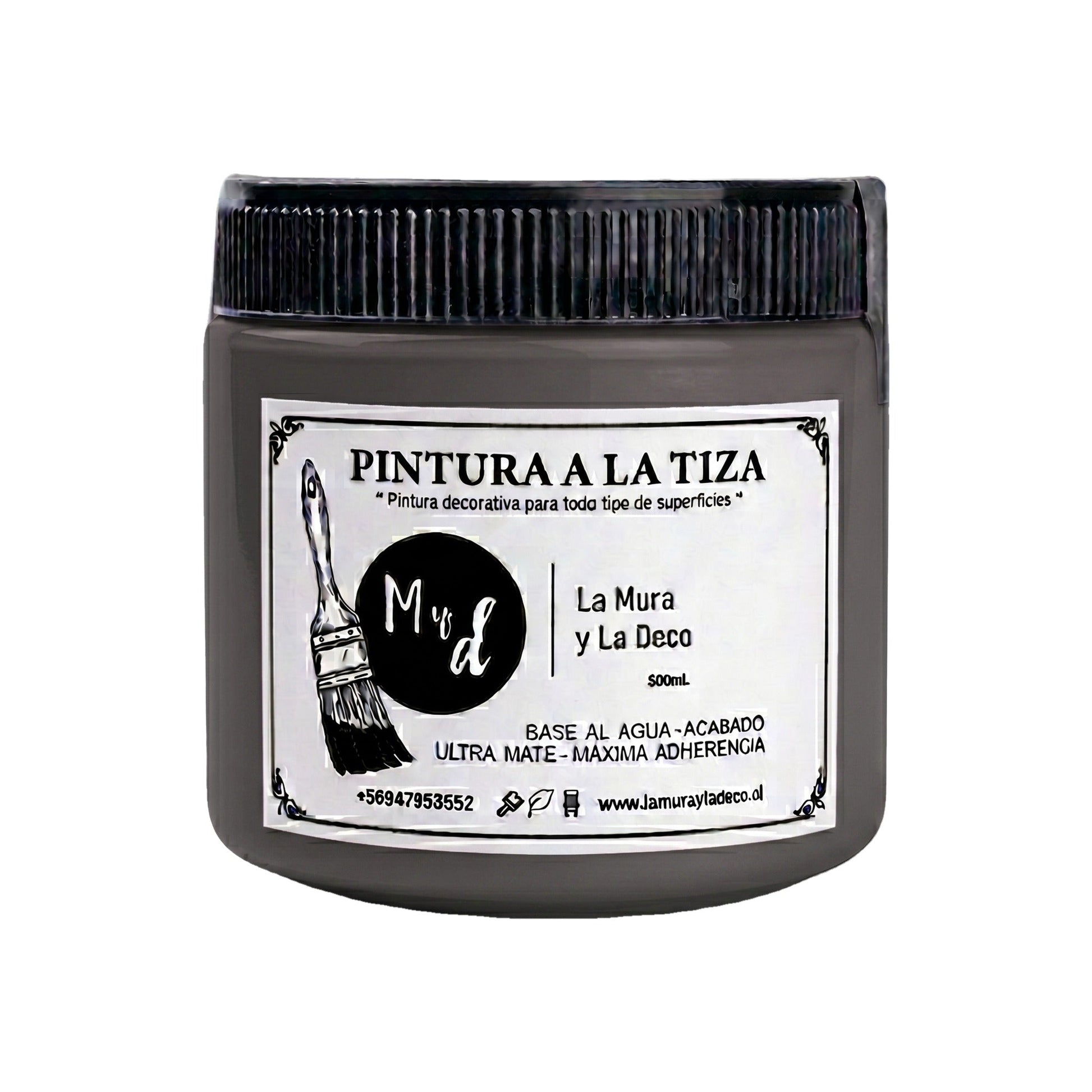 Pintura Efecto Tiza Negro Grafito 500 ml - La Mura y La Deco