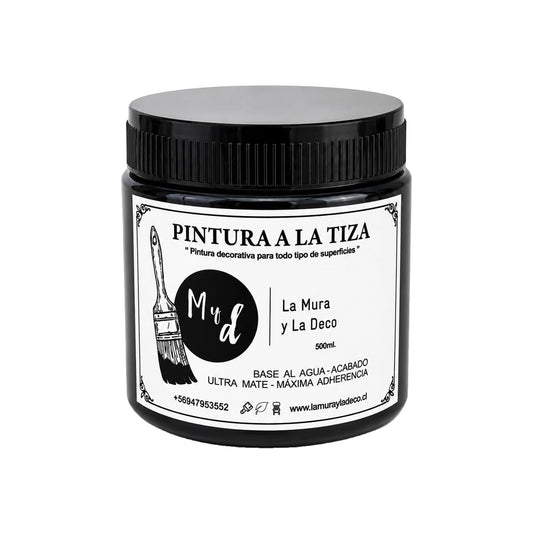 Pintura Efecto Tiza Negro Puro 200 ml - La Mura y La Deco