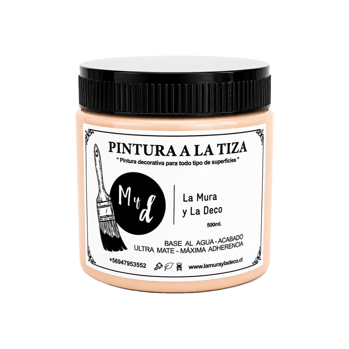 Pintura Efecto Tiza Rosa Envejecido 500 ml - La Mura y La Deco