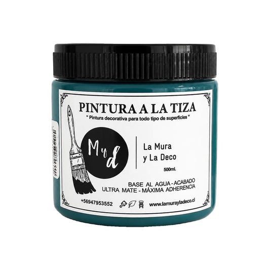 Pintura Efecto Tiza Turquesa Esmeralda 200 ml - La Mura y La Deco
