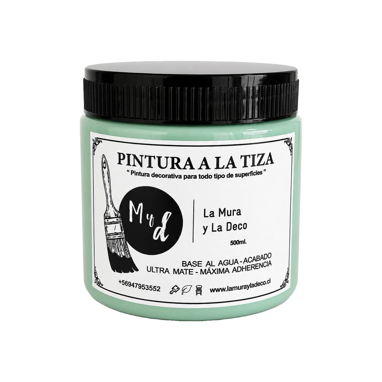 Pintura Efecto Tiza Turquesa Saona 200 ml - La Mura y La Deco