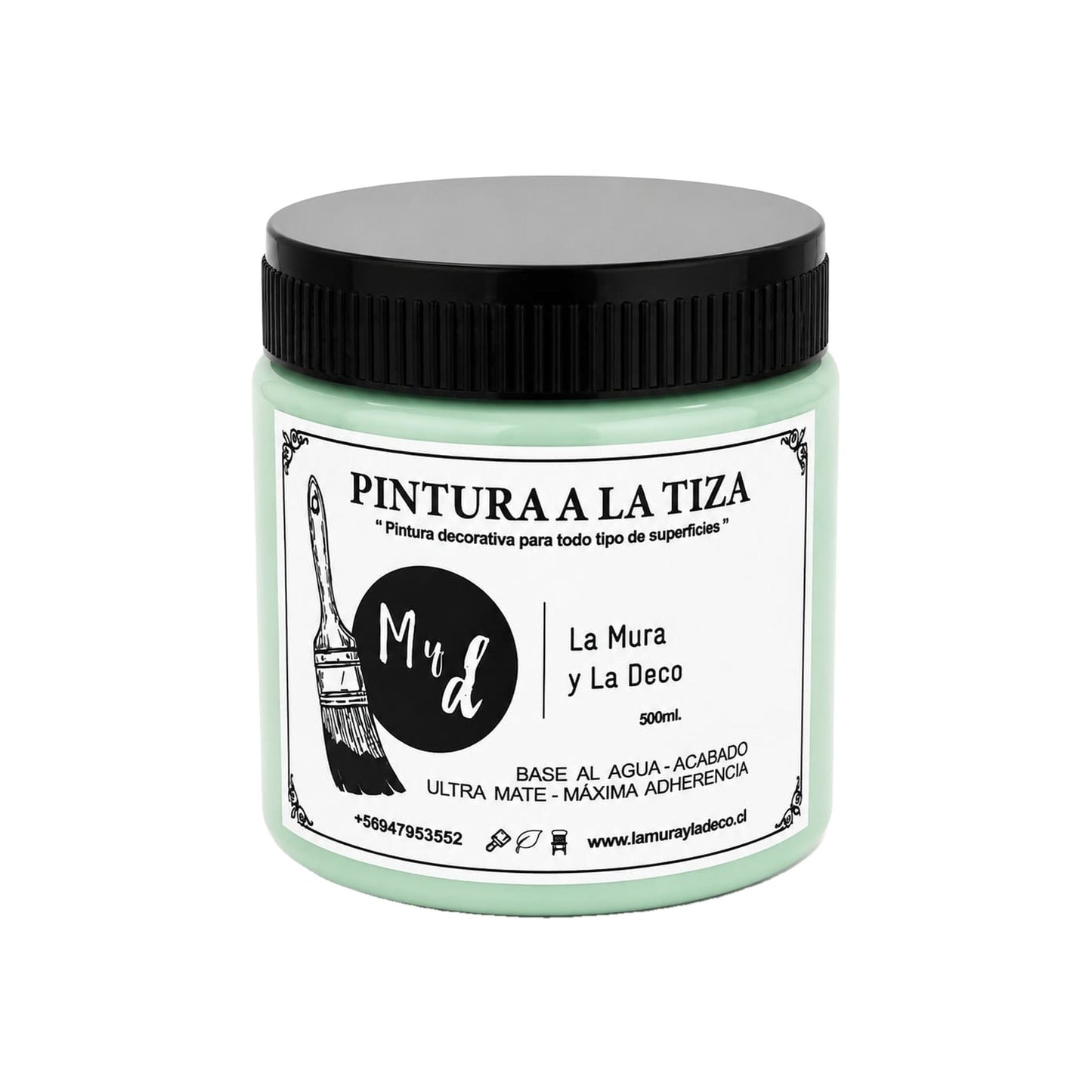 Pintura Efecto Tiza Verde Atlantico 200 ml - La Mura y La Deco