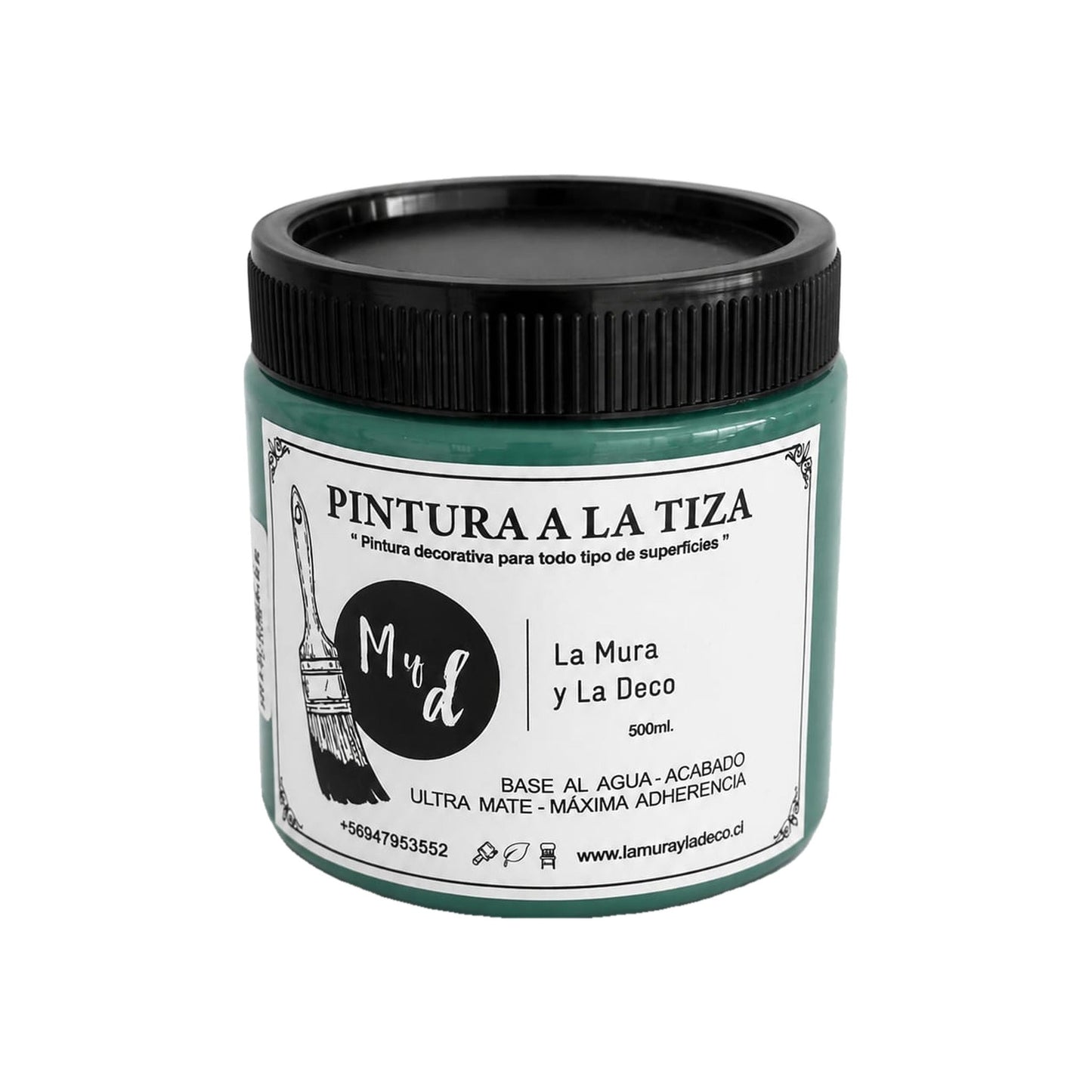 Pintura Efecto Tiza Verde Jade 200 ml - La Mura y La Deco
