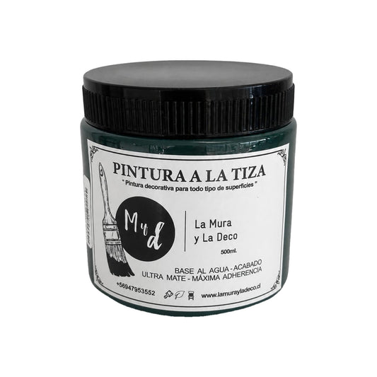 Pintura Efecto Tiza Verde Oscuro 500 ml - La Mura y La Deco